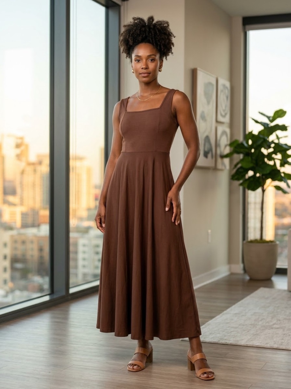 Brown Maxi Dress